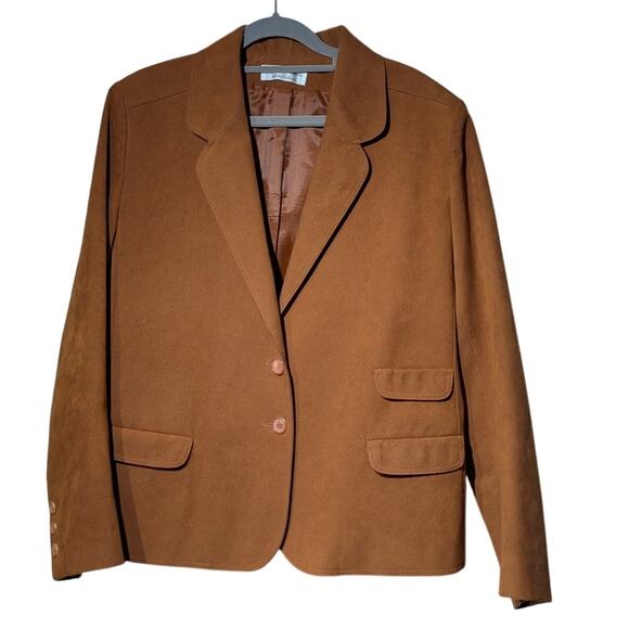 Adolph Shuman for Lilli Ann Vintage Brown Ultra Suede Women's Blazer - Picture 12 of 12